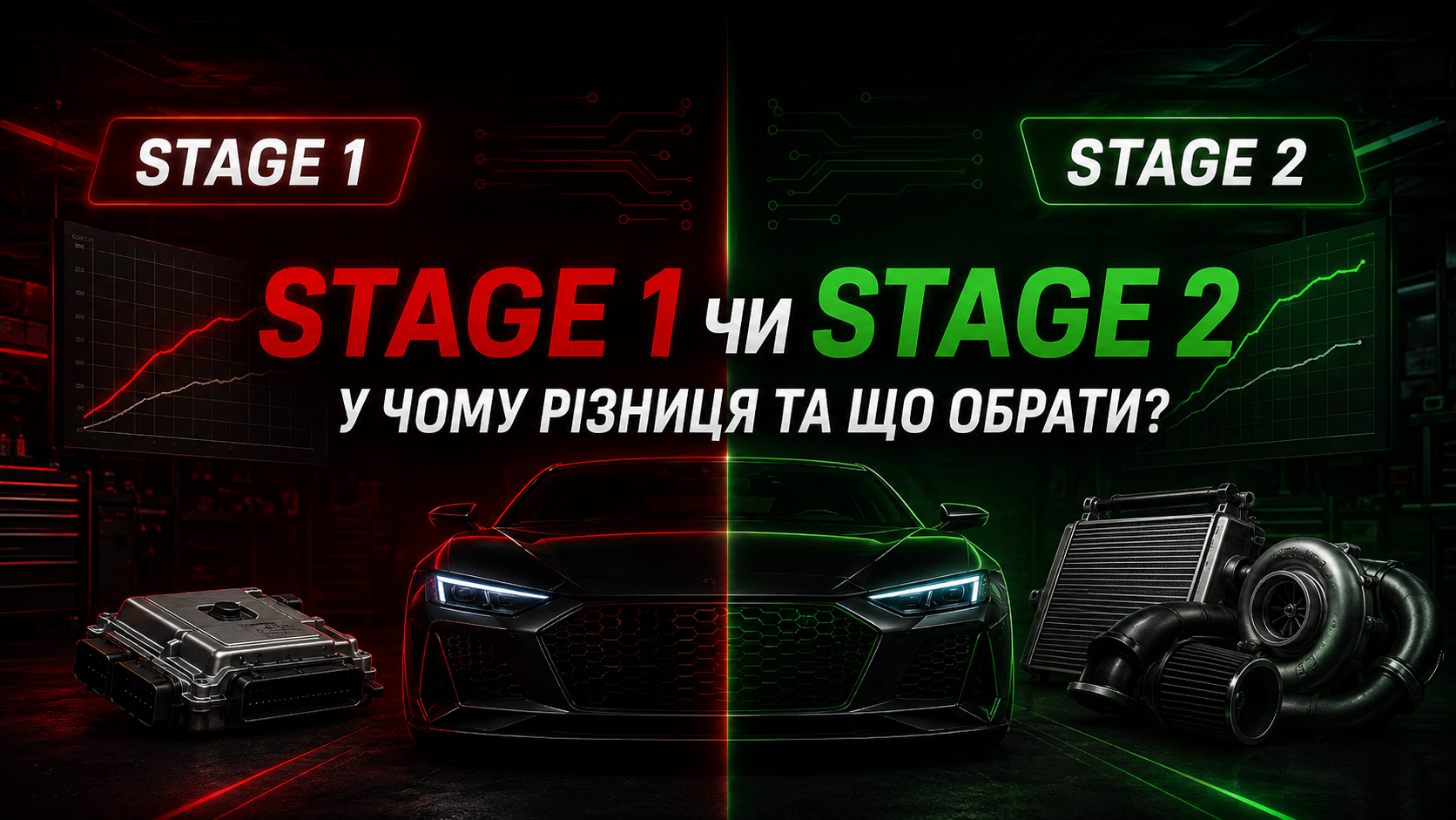 Stage 1 чи Stage 2 — різниця між рівнями чіп-тюнінгу